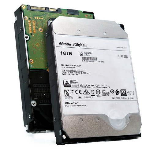 WD Ultrastar DC HC550 18TB SAS 12GB/s 3.5" HDD WUH721818AL5204 0F38353