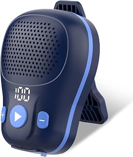 Wearable Bluetooth Speaker, Clip-on Wireless Portable Speakers, IP56 Waterproof Clip Speaker Up to 18 Hours Battery Life, Built-in Mic for Hands-Free Music/Calls, Work/Outdoor, Blue | 18H Battery Life, Hands-Free Music & Calls, Outdoor Adventure Ready, Li