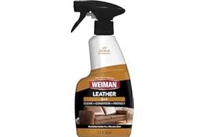 Weiman Leather Cleaner & Conditioner - Cleans, Restores & Protects Leather, UV Protection Prevent Cracking & Fading, Auto, Sofas, Shoes, Bags & All Finished Leather Surfaces, 1 Pack, 12 Fl Oz