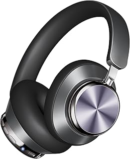 Wentronic Y03 Bluetooth Headphones Wireless Active Noise Cancelling Over Ear Headphones 48 Hours Playtime High Sound Quality 6 EQ Music Mode Headphones with Soft Ear Cushion - Grey