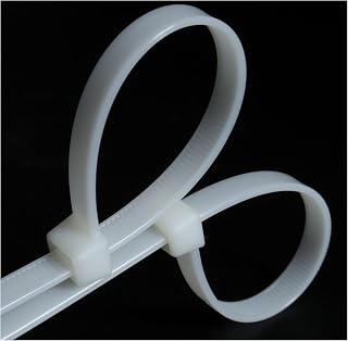 White Cable Ties Heavy Duty 24 Inch 50 Pack Nylon Ties