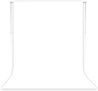 White Photography Backdrop for Photoshoot, Fabric, 7x10 FT | Versatile Studio Photo Backgrounds, Easy to Install, for Portraits Shooting, Party Decor, Live Streaming, Video Recording