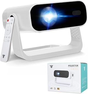 Wielio 2026 Smart Projector Android 14/TV with WiFi 6 and Bluetooth 5.0 Built in 1000+ Apps 210 ANSI Portable Bedroom Mini Movie Projector Auto Keystone & Zoom