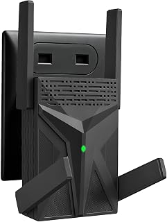 WiFi 6 Extender Signal Booster for Home, AX1800 Dual-Band Wireless Repeater with Ethernet Port, Easy Setup, Universal Compatibility, Advanced Security, Gigabit Speed for Gaming & Streaming