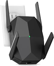 WiFi Extender, 2026 20X AX3000 WiFi Extender Signal Booster for Home Up to 18999 sq.ft and 150+ Devices, Wireless Repeater with Ethernet Port, 1-Tap Setup (Black)