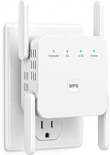 WiFi Extender Signal Booster for Home 5G 1200Mbps Dual Band WiFi Booster