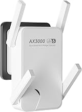 WiFi Extender Signal Booster with WiFi 6 &ndash; Up to 20888 Sq.ft Coverage, AX3000 3000Mbps Dual Band WiFi Extender for 188 Devices