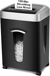 Wingwise 15 Sheets Paper Shredder Heavy Duty | 120 Mins, P-4, 7.9 gal