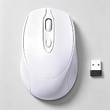Wireless Bluetooth Mouse, Rechargeable Computer Mouse, Matte White