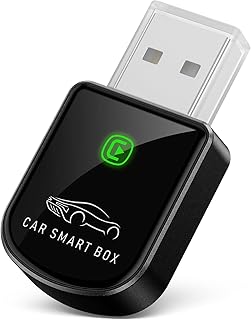 Wireless Carplay Adapter for iPhone Latest Upgrade, Tiny Bluetooth Dongle Convert Wired to Wireless for Apple Car Play Plug & Play, Zero-Lag Auto-Connect GPS Works With 2016+ Car(Ebony Black)