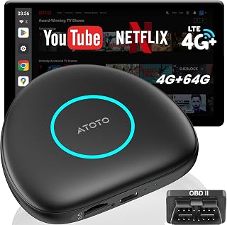Wireless CarPlay&Android Auto Adapter with 4G LTE Magic AI Box | GPS, Full Android OS, OBD II, Gemini 3.0, Enjoy Video & Music Apps, Plug & Play for Factory Wired CarPlay & Android Auto
