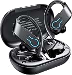 Wireless Earbuds 120H Playtime Bluetooth 6.1 Sport Headphones with Earhooks | IP7 Waterproof In-ear Buds Feature ENC Noise Cancelling Mic & Hi-Res Audio Earphones, Digital Display for Gym Running Workout