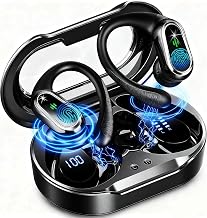 Wireless Earbuds, 2026 Bluetooth 5.4 Headphones Sport, 60Hrs HiFi Stereo Deep Bass Over-Ear buds with ENC Noise Cancelling Mic, IP7 Waterproof & LED Display Earphones with Earhooks for Workout/Running