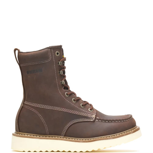 Wolverine Men Loader 8" Steel-Toe Wedge Boot Work Shoes Leather