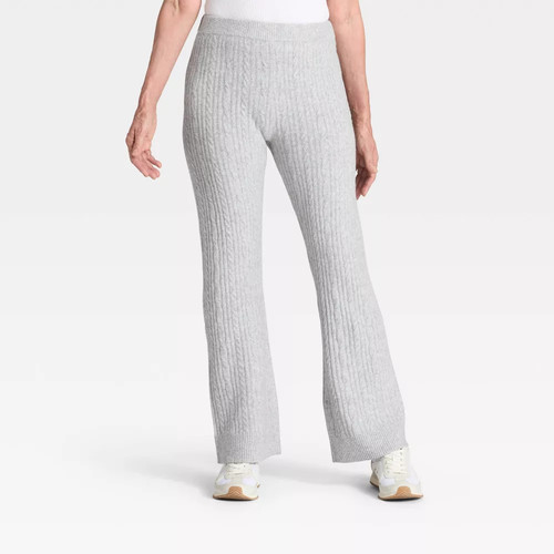 Women's High-Rise Wide Leg Ankle Sweater Pull-On Pants - Universal