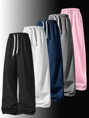 Women's Outdoor Sports Loose Fit Drawstring Design Long Pants Casual Style Wide Leg Pants Suitable For Daily Wear Summer Autumn Gift For Girlfriend Back To School Season  22% OFF