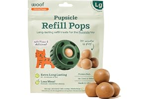 WOOF Pupsicle Peanut Butter & Beef Refill Pops Dog Treats, Large, 7 Count | For large Pupsicles, peanut butter & beef flavor, long-lasting treats, pre-made Pops, wholesome ingredients, shelf stable