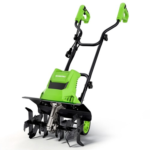 WORKPRO 12.5Amp Electric Corded Tiller Electric Tiller Cultivator 16" W x 8.7" D