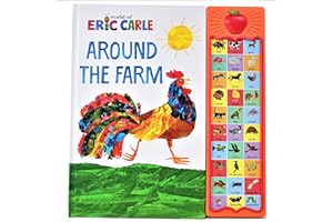 World of Eric Carle, Around the Farm 30-Button Animal Sound Book - Great for First Words - PI Kids