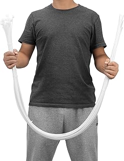 XINGO 60 Inch White Large Zip Ties Heavy Duty 120 Pack, 200 LBS Ultra Strong Plastic Wire Ties, Large Cable Ties Extra Long Tie Wraps, Indoor and Outdoor UV Resistant
