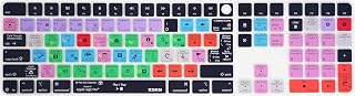 XSKN Logic Pro Shortcuts EU&US Universal Version Silicone Keyboard Cover Skin for 2024 iMac 24 inch M4 Magic Keyboard with Touch ID and Numeric Keypad A3119