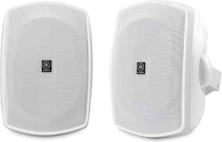 Yamaha NS-AW390 All Weather Indoor/Outdoor 6.5-inch 2-Way Speakers includes Wall/Ceiling Mounts - Pair (White)