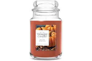 Yankee Candle Spiced Pumpkin Scented Candle, 22oz Large Jar | Up to 150 Hour Burn Time, Room Filling Fragrance, Long-Lasting Scent, Premium Plant Wax Blend, Consistent Burn, Giftable