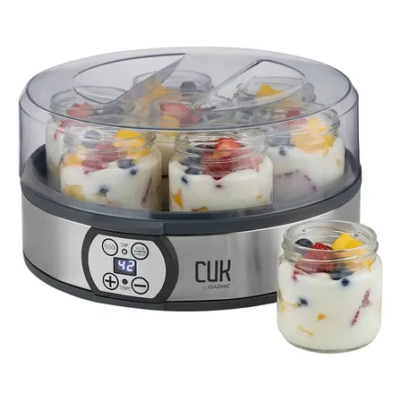 Yogurtera Digital Cuk Gadnic 7 Frascos 1.26l Acero Panel Programable