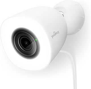 youkey 2.5K Wired Security Camera Outdoor, F1.0 Color24 Night Vision, Plug-in Cameras for Home Security Outside, 24/7 Continuous Recording, 130&deg;FOV, 2.4/5GHz WiFi 6, Bluetooth Pairing, No Monthly Fees
