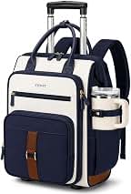 Ytonet Rolling Backpack for Women, Stylish Rolling Laptop Bag with Wheels