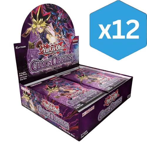 Yugioh Chaos Origins Booster Case (12 Boxes) 1st Edition Brand New Sealed