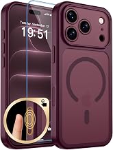 zapica Magnetic for iPhone 18 Pro Case, Burgundy