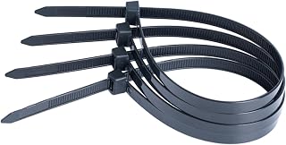 Zip Ties 16 Inch Black Cable Ties Wraps 100 Pcs with 60 Pounds tensile | UV Resistant Weatherproof Cable Ties for Outdoor Use by WANGFA